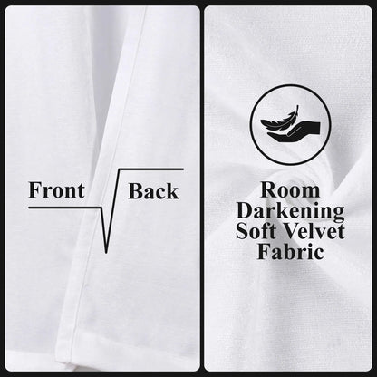Noor Semi-Blackout Chenille Washable Grommet Curtains. Set of 2 Panels