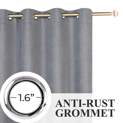 Nyan 100% Blackout Machine Washable Grommet Curtains. Set of 2 Panels