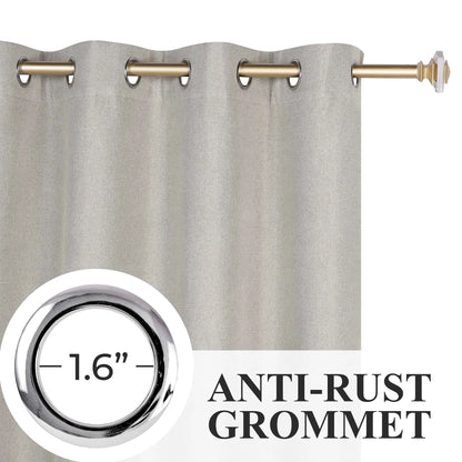 Nyan 100% Blackout Machine Washable Grommet Curtains. Set of 2 Panels
