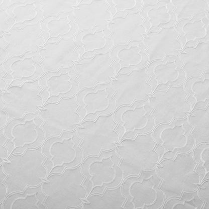 Imperial Trellis Embroidered Sheer Grommet Curtain Panel Set