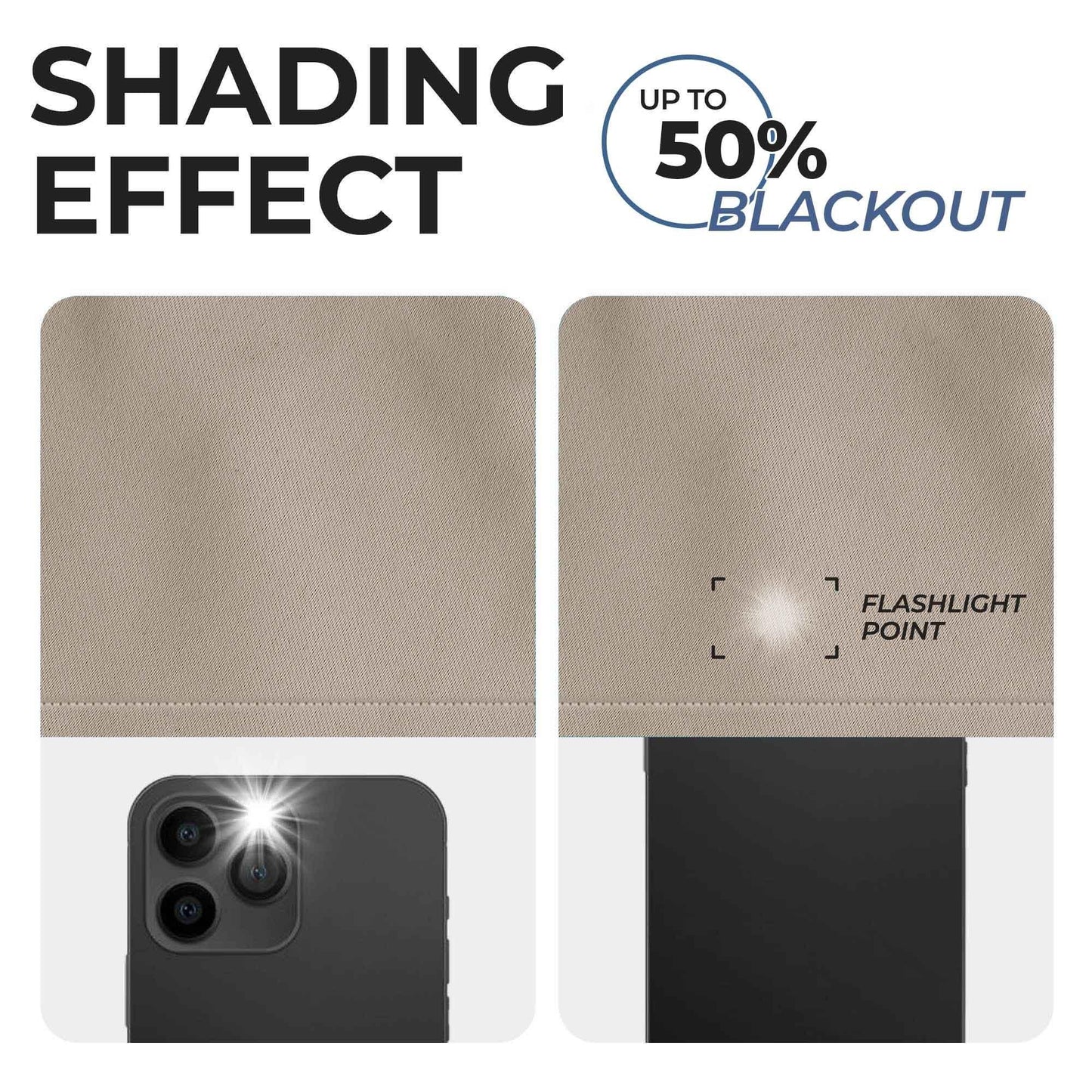 Solid Machine Washable Room Darkening Blackout Curtains. Set of 2