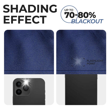 Solid Machine Washable Room Darkening Blackout Curtains. Set of 2