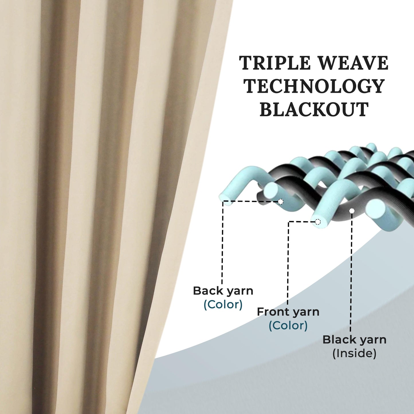 Solid Machine Washable Room Darkening Blackout Curtains. Set of 2