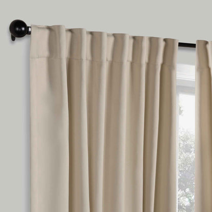 Solid Room Darkening Blackout Curtain Panels. Back Tabs. Set of 2