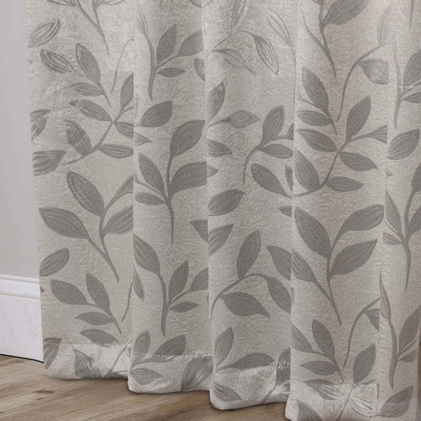 Leaves Room Darkening Washable Blackout Curtain Panels. Set of 2