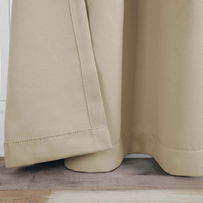 Solid Room Darkening Blackout Curtain Panels. Back Tabs. Set of 2