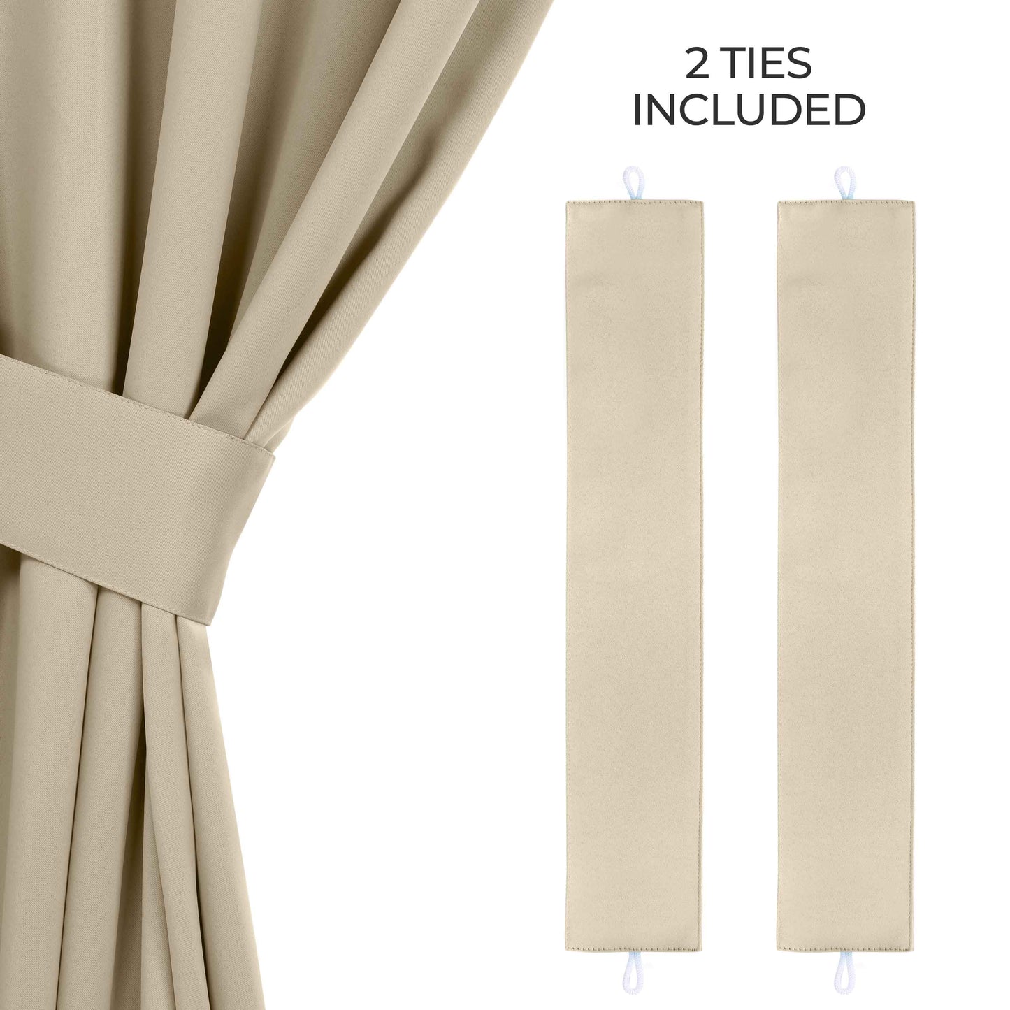 Classic Modern Solid Room Darkening Blackout Curtain Panels. Set of 2
