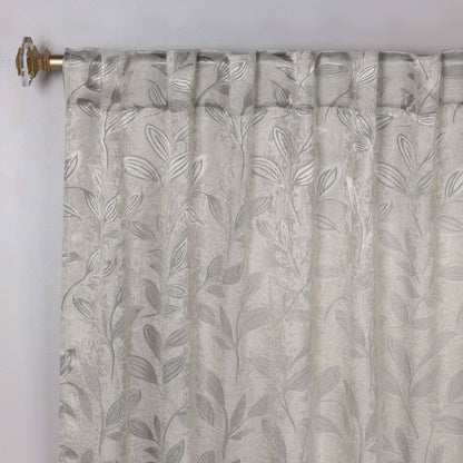 Leaves Room Darkening Back Tabs Blackout Curtain Panels. Set of 2