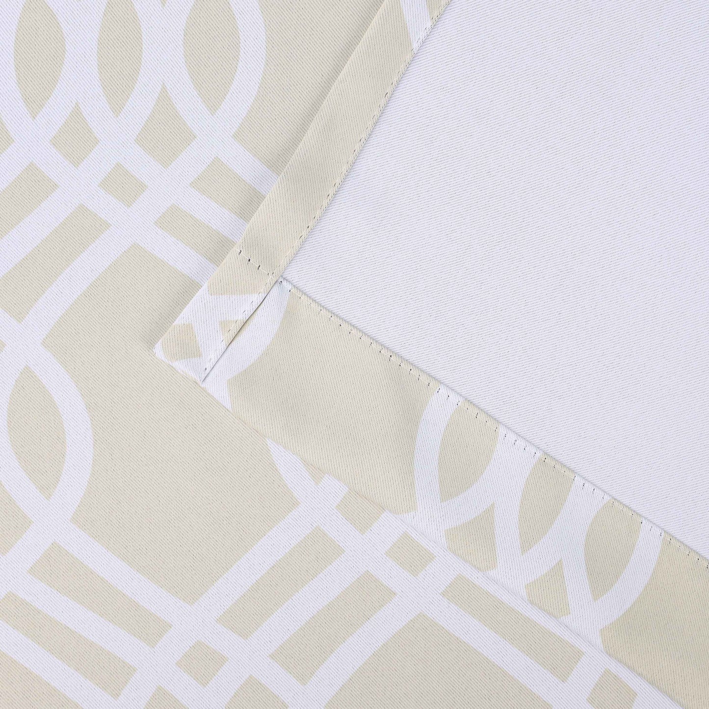 Ribbon Trellis Washable Room Darkening Blackout Curtains. Set of 2
