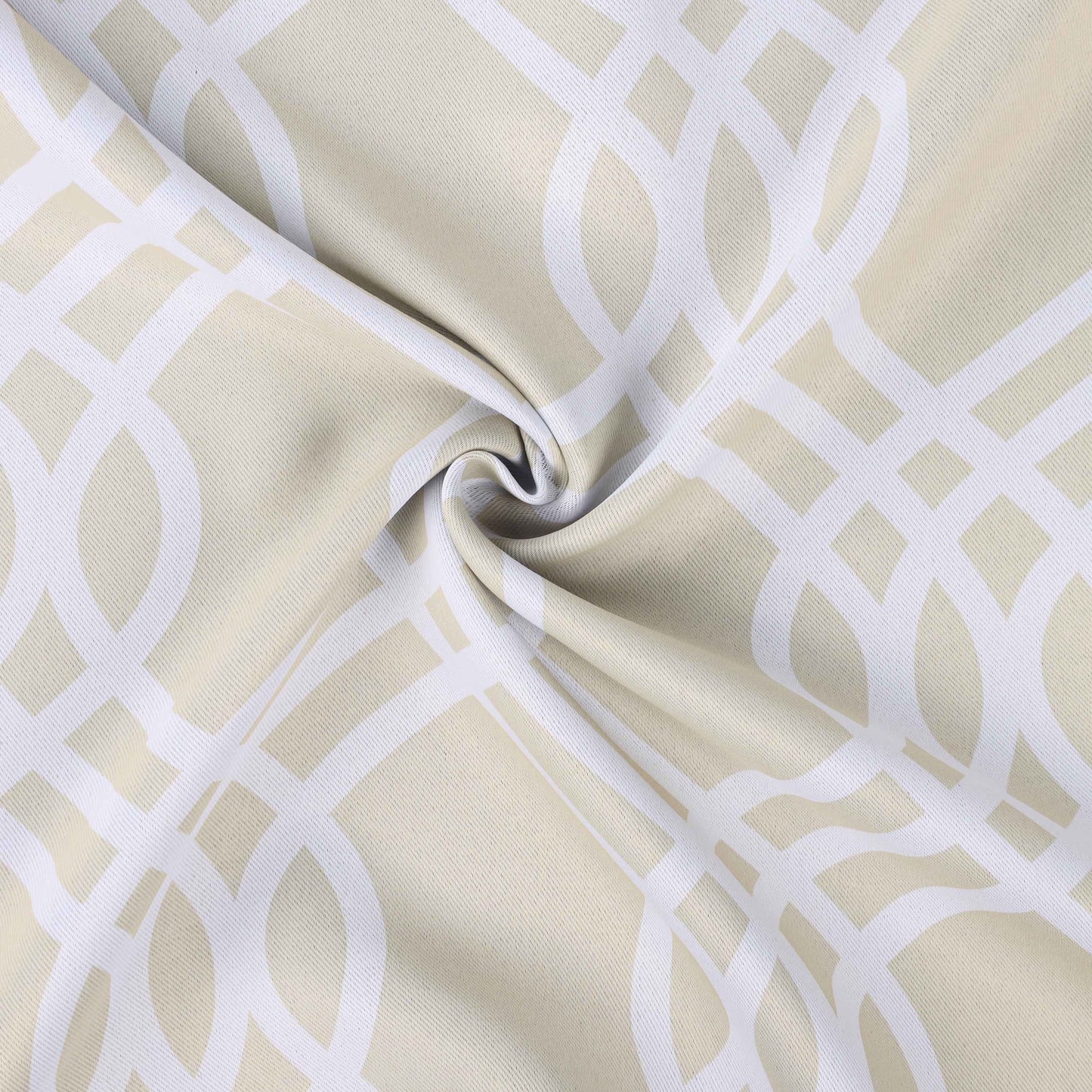 Ribbon Trellis Washable Room Darkening Blackout Curtains. Set of 2