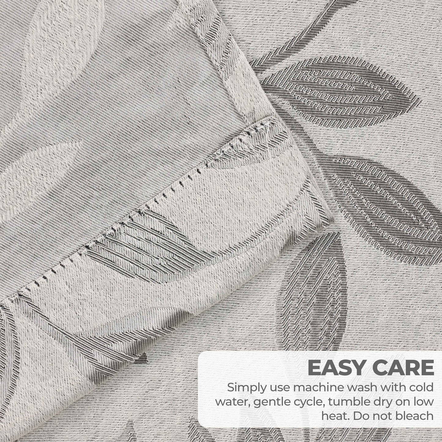 Leaves Room Darkening Washable Blackout Curtain Panels. Set of 2