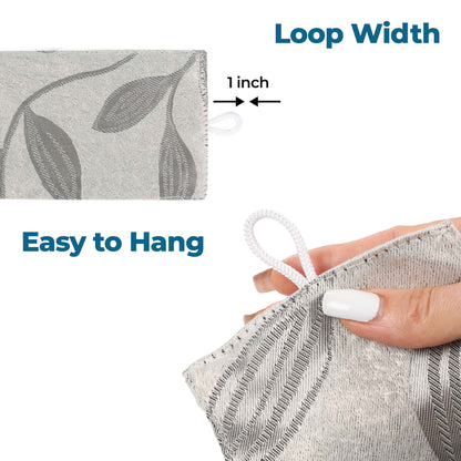 Leaves Room Darkening Washable Blackout Curtain Panels. Set of 2