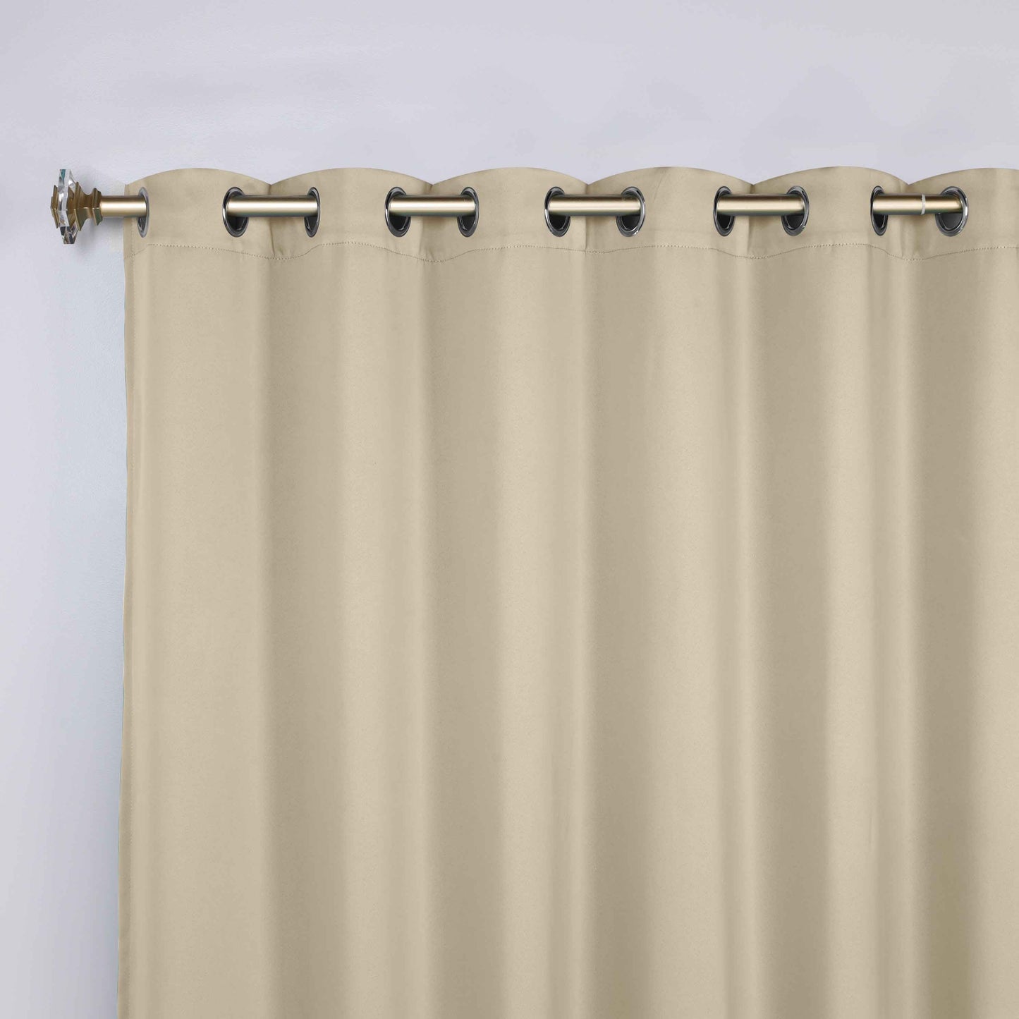 Classic Modern Solid Room Darkening Blackout Curtain Panels. Set of 2