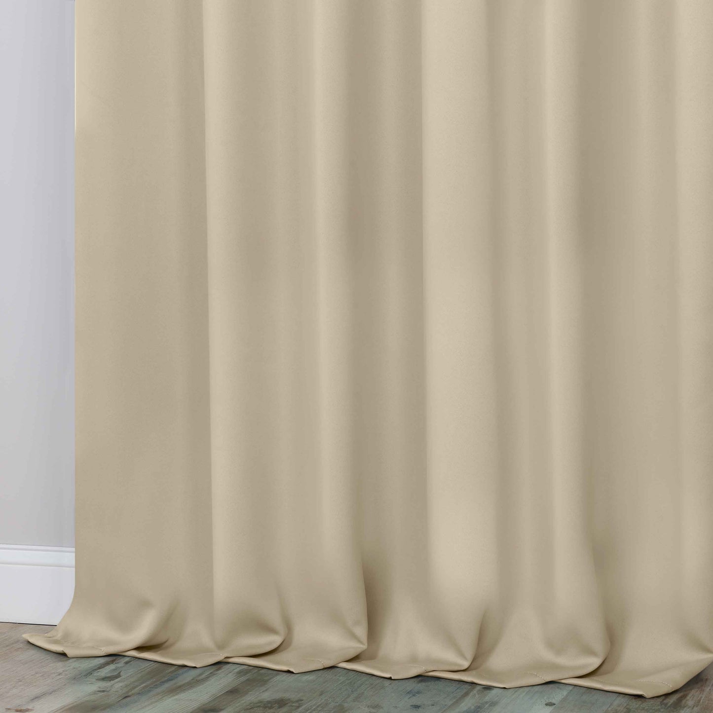 Classic Modern Solid Room Darkening Blackout Curtain Panels. Set of 2