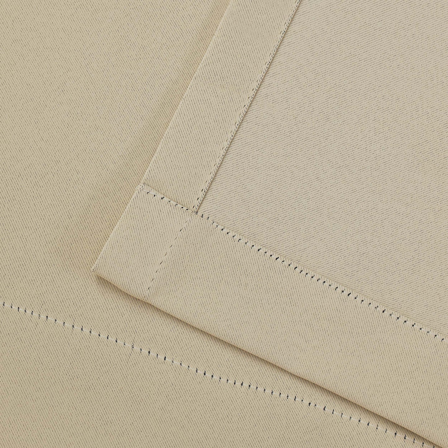 Classic Modern Solid Room Darkening Blackout Curtain Panels. Set of 2