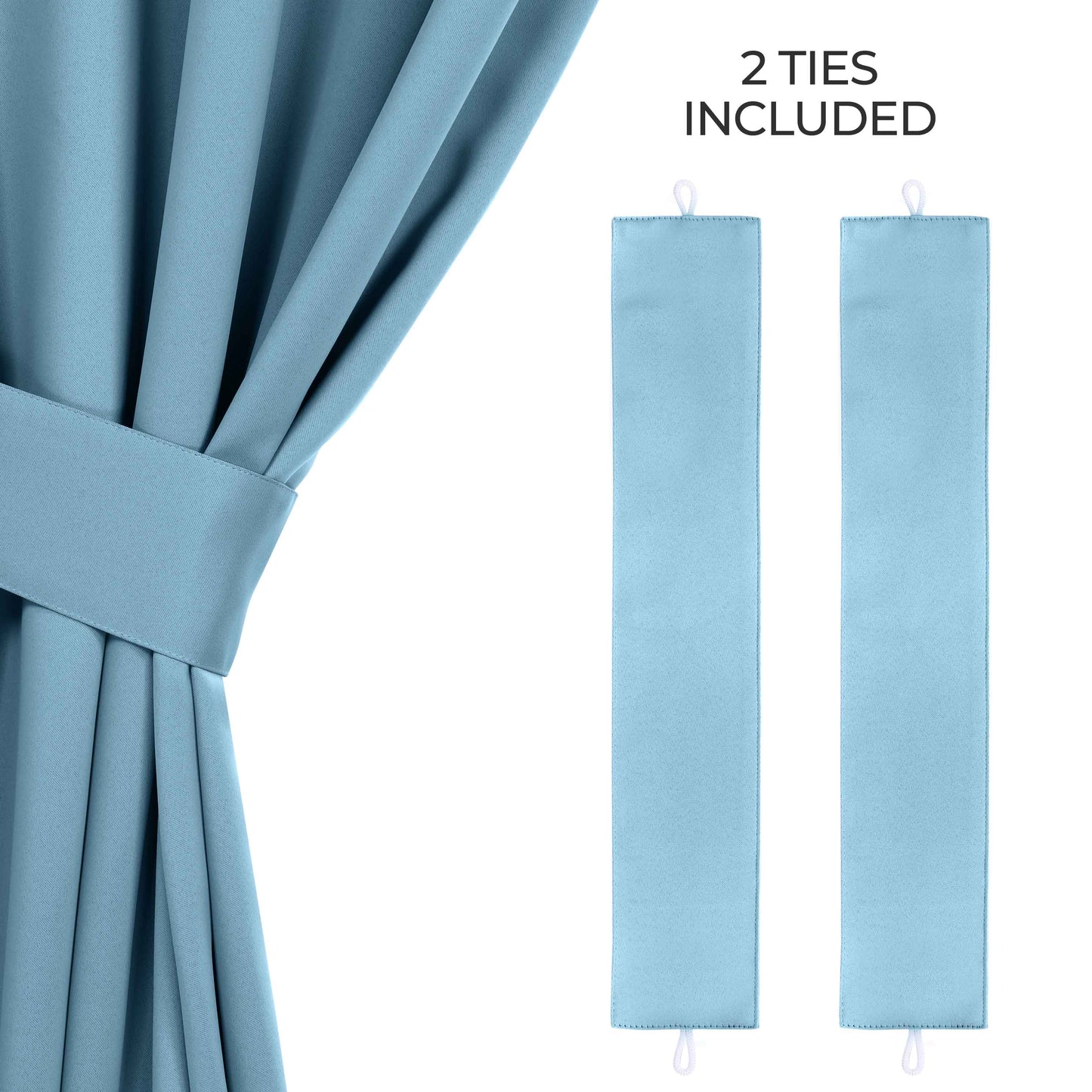 Classic Modern Solid Room Darkening Blackout Curtain Panels. Set of 2