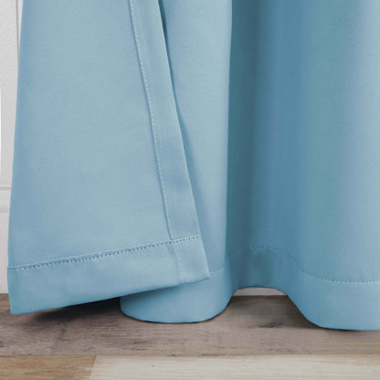 Solid Room Darkening Blackout Curtain Panels. Back Tabs. Set of 2