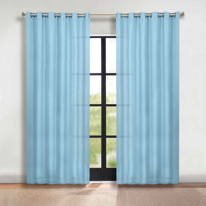 Classic Modern Solid Room Darkening Blackout Curtain Panels. Set of 2