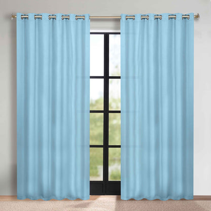 Classic Modern Solid Room Darkening Blackout Curtain Panels. Set of 2