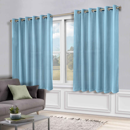 Classic Modern Solid Room Darkening Blackout Curtain Panels. Set of 2