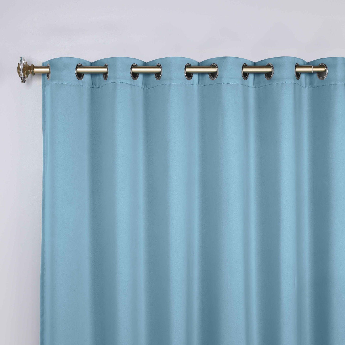 Classic Modern Solid Room Darkening Blackout Curtain Panels. Set of 2