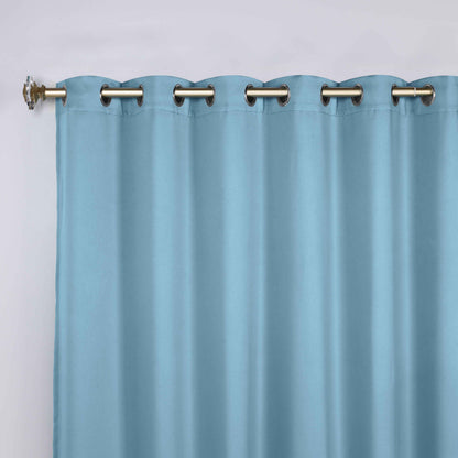 Classic Modern Solid Room Darkening Blackout Curtain Panels. Set of 2
