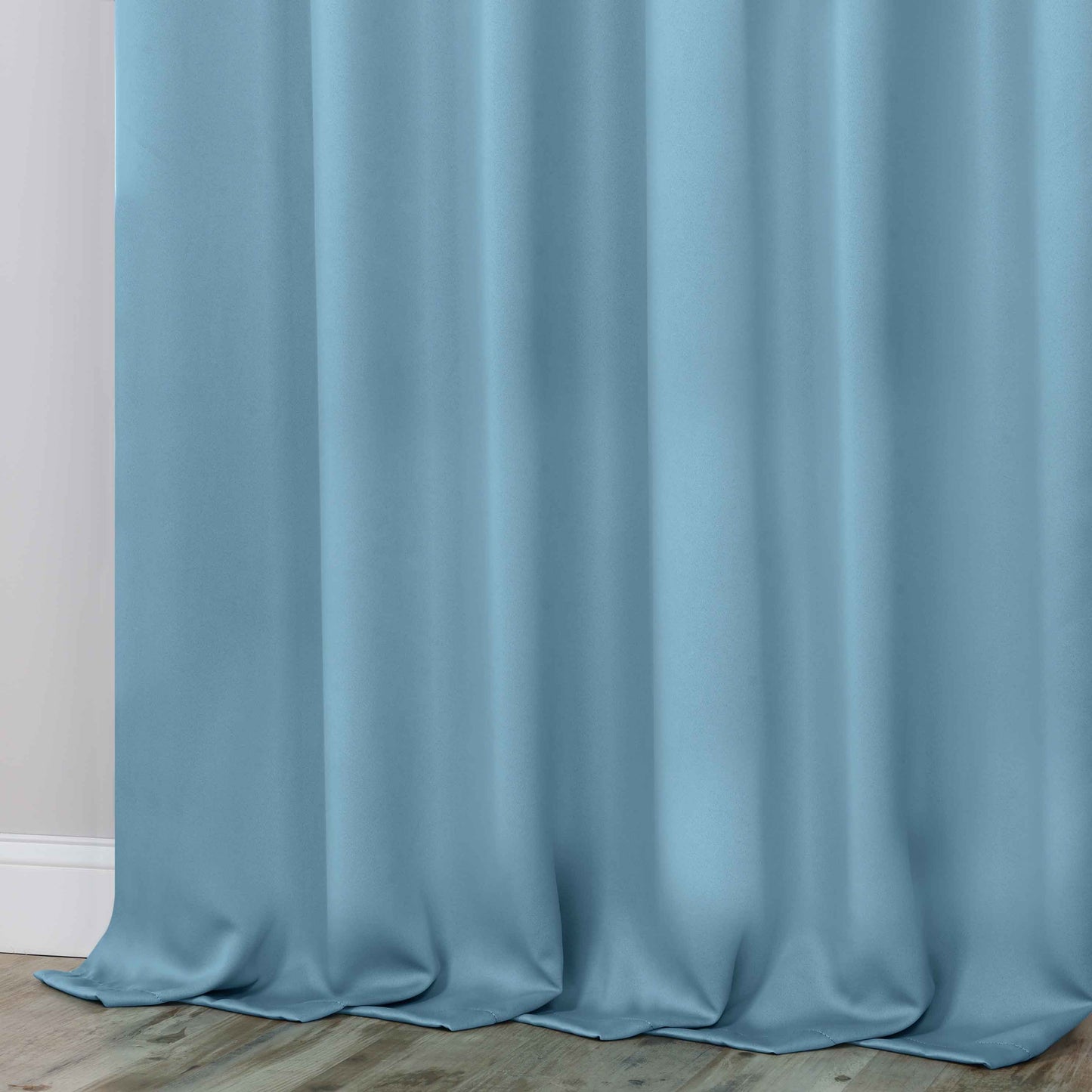 Classic Modern Solid Room Darkening Blackout Curtain Panels. Set of 2