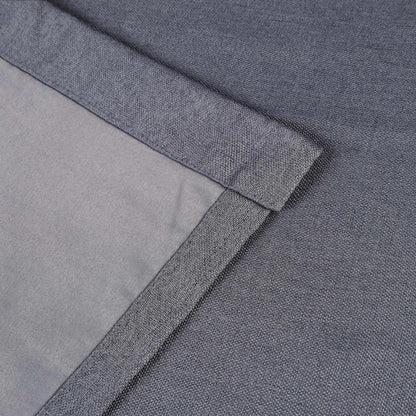 Linen Pattern Washable Room Darkening Blackout Curtains. Set of 2
