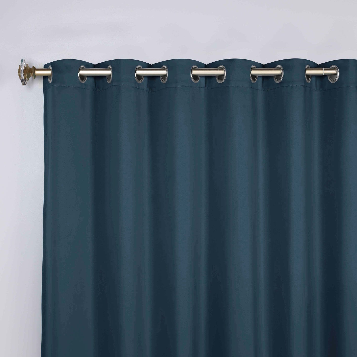 Classic Modern Solid Room Darkening Blackout Curtain Panels. Set of 2