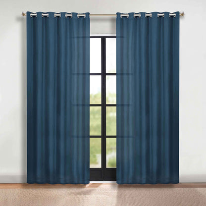 Classic Modern Solid Room Darkening Blackout Curtain Panels. Set of 2
