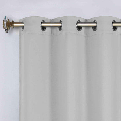 Classic Modern Solid Room Darkening Blackout Curtain Panels. Set of 2
