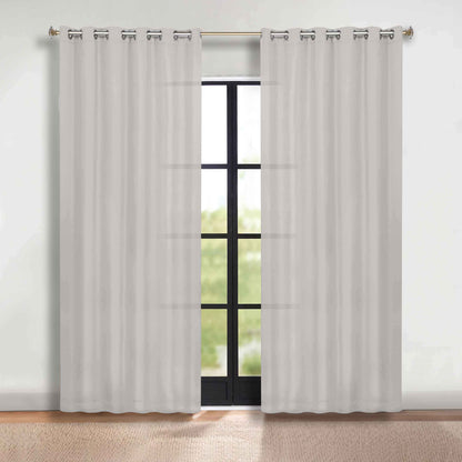 Classic Modern Solid Room Darkening Blackout Curtain Panels. Set of 2