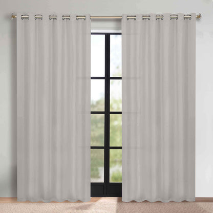 Classic Modern Solid Room Darkening Blackout Curtain Panels. Set of 2