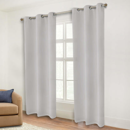Classic Modern Solid Room Darkening Blackout Curtain Panels. Set of 2
