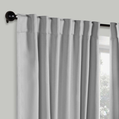 Solid Room Darkening Blackout Curtain Panels. Back Tabs. Set of 2
