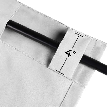 Solid Room Darkening Blackout Curtain Panels. Back Tabs. Set of 2