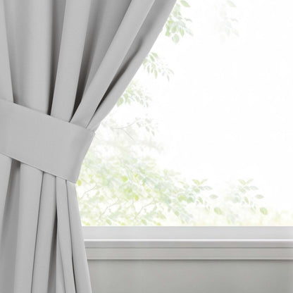 Classic Modern Solid Room Darkening Blackout Curtain Panels. Set of 2