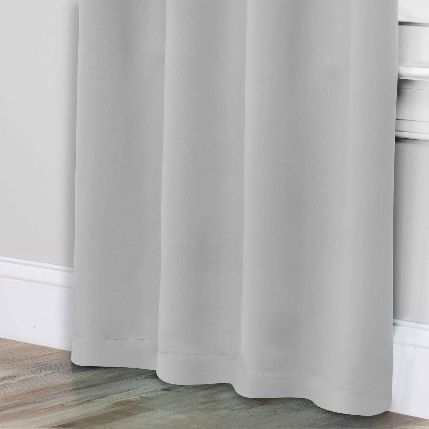 Solid Room Darkening Rod Pocket Blackout Curtain Panels. Set of 2