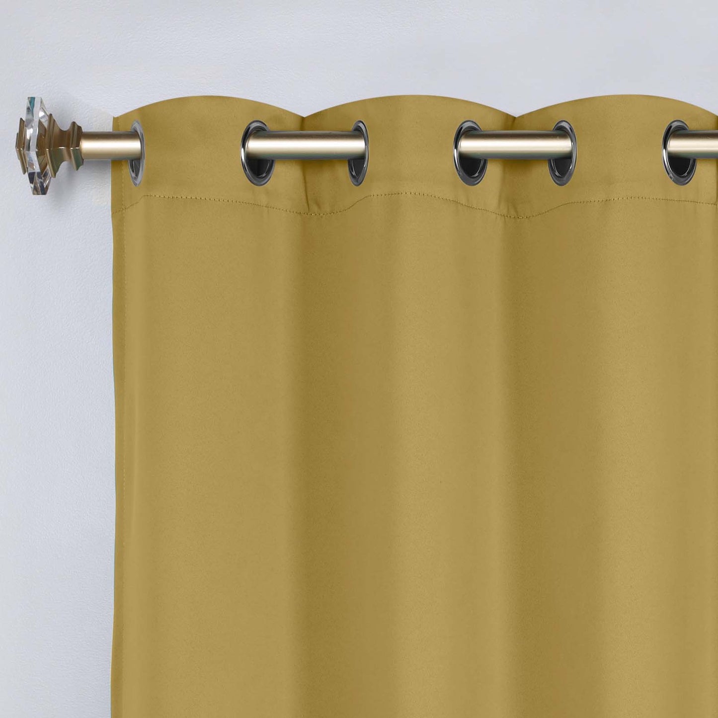 Classic Modern Solid Room Darkening Blackout Curtain Panels. Set of 2