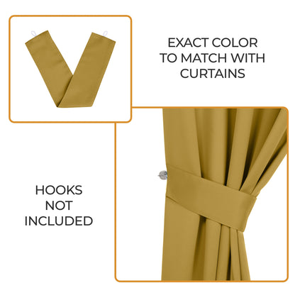 Classic Modern Solid Room Darkening Blackout Curtain Panels. Set of 2