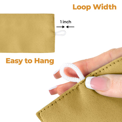 Classic Modern Solid Room Darkening Blackout Curtain Panels. Set of 2