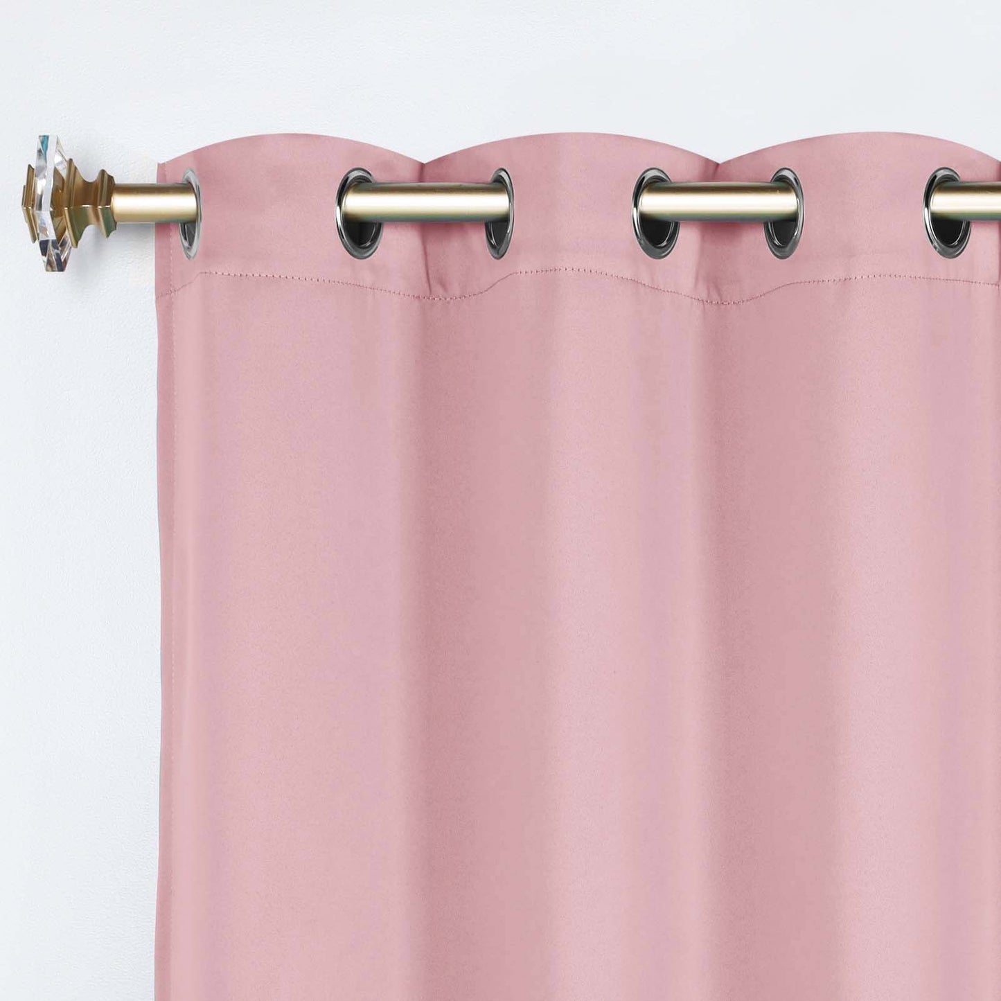 Classic Modern Solid Room Darkening Blackout Curtain Panels. Set of 2