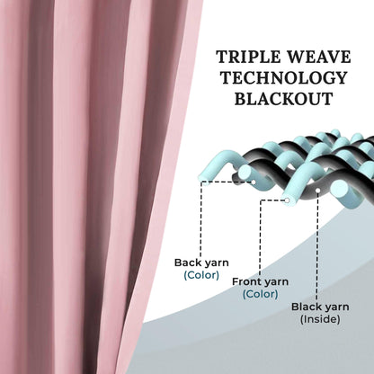 Solid Machine Washable Room Darkening Blackout Curtains. Set of 2