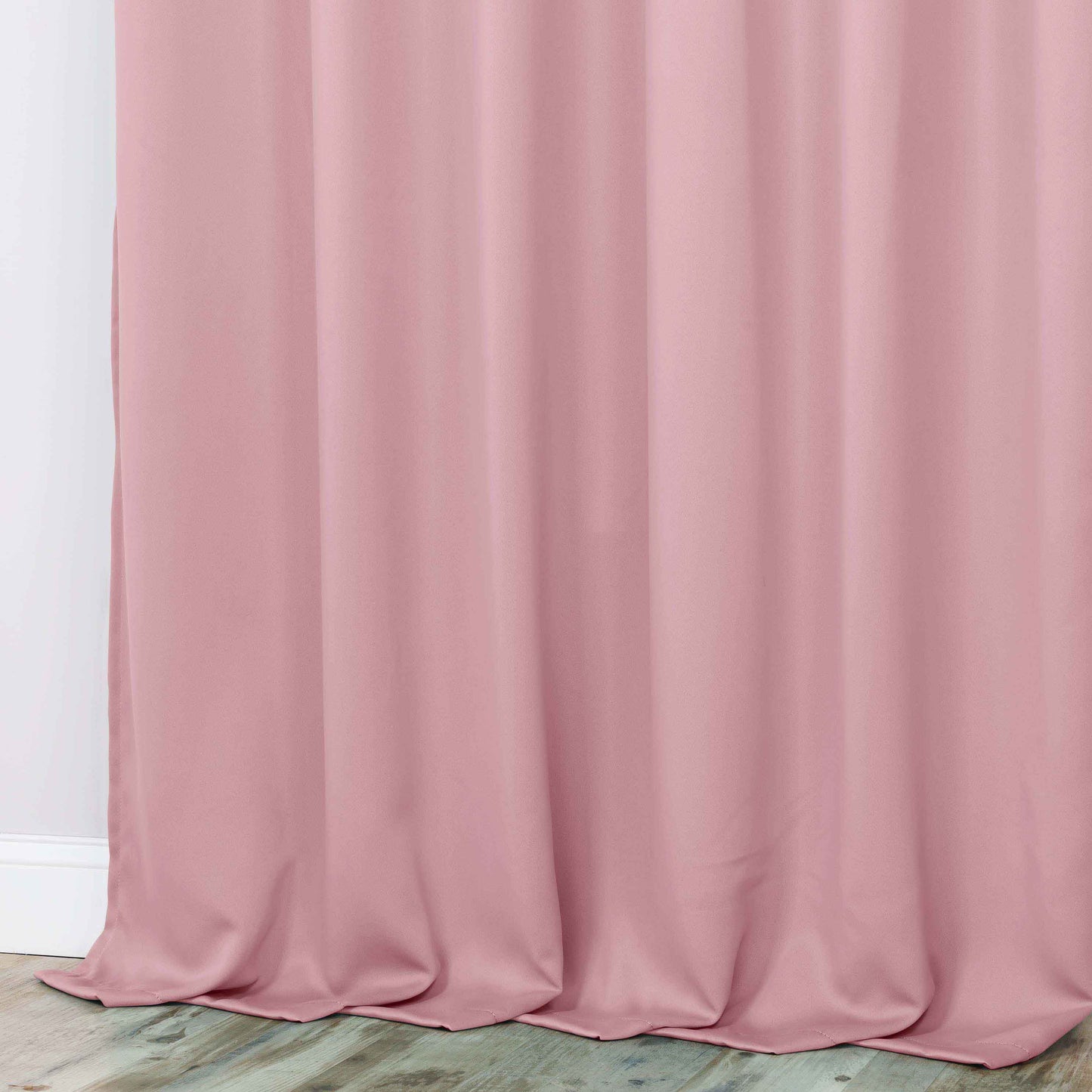 Classic Modern Solid Room Darkening Blackout Curtain Panels. Set of 2