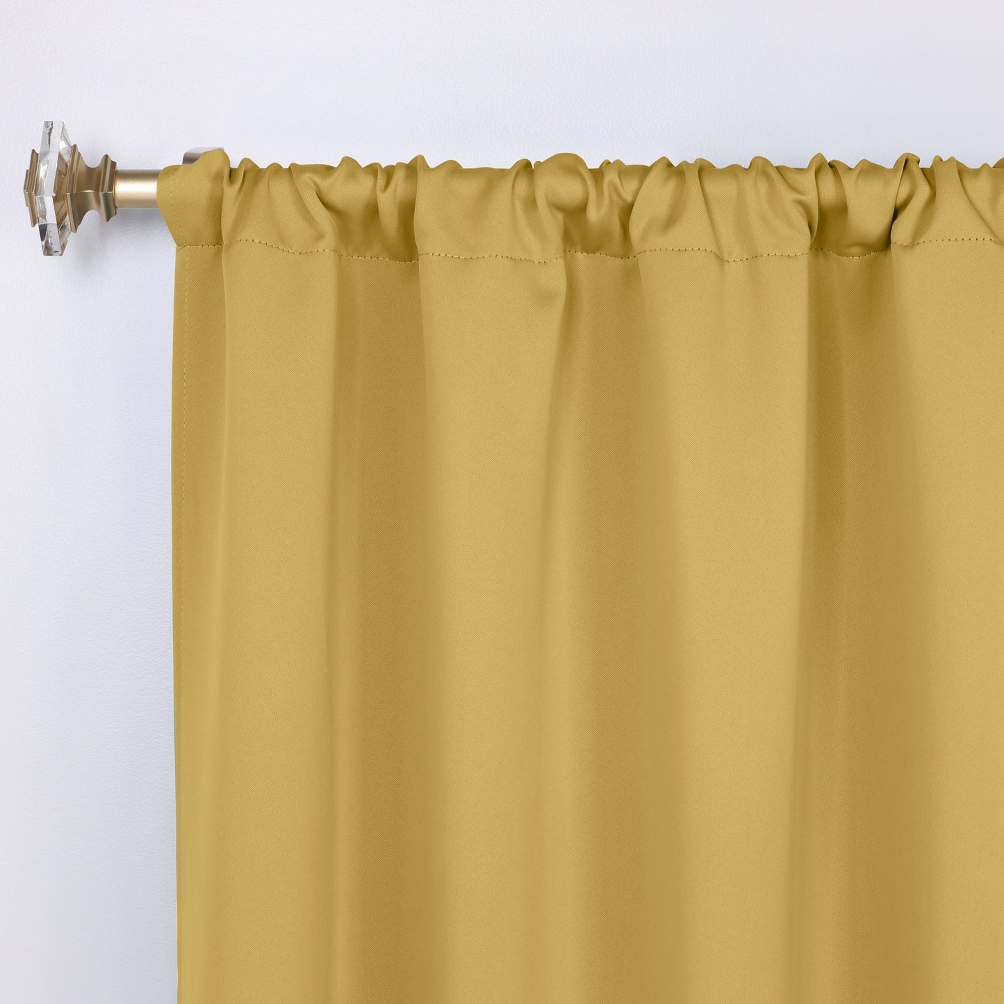 Solid Room Darkening Rod Pocket Blackout Curtain Panels. Set of 2