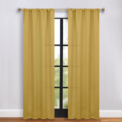Solid Room Darkening Rod Pocket Blackout Curtain Panels. Set of 2