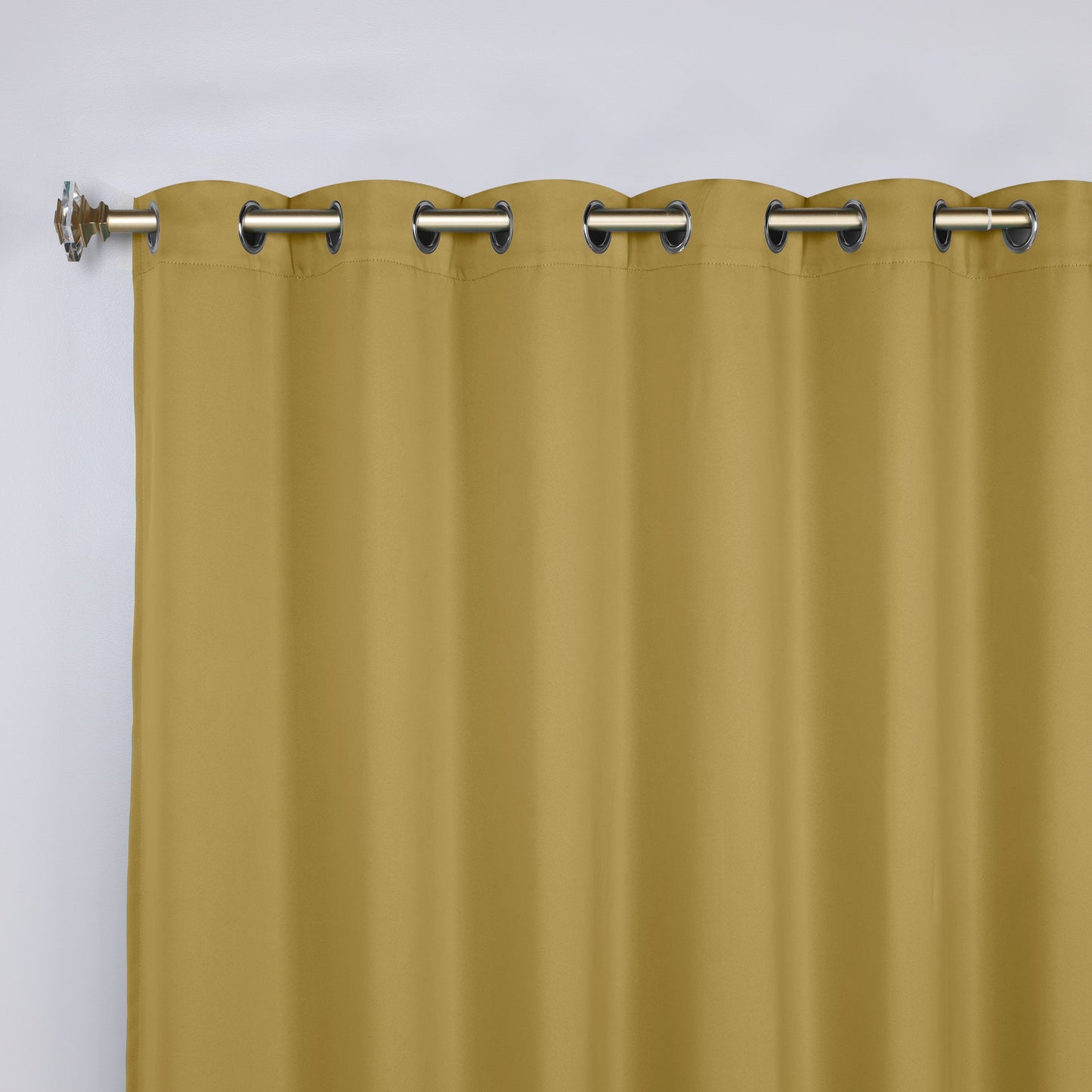 Classic Modern Solid Room Darkening Blackout Curtain Panels. Set of 2