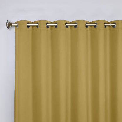 Classic Modern Solid Room Darkening Blackout Curtain Panels. Set of 2