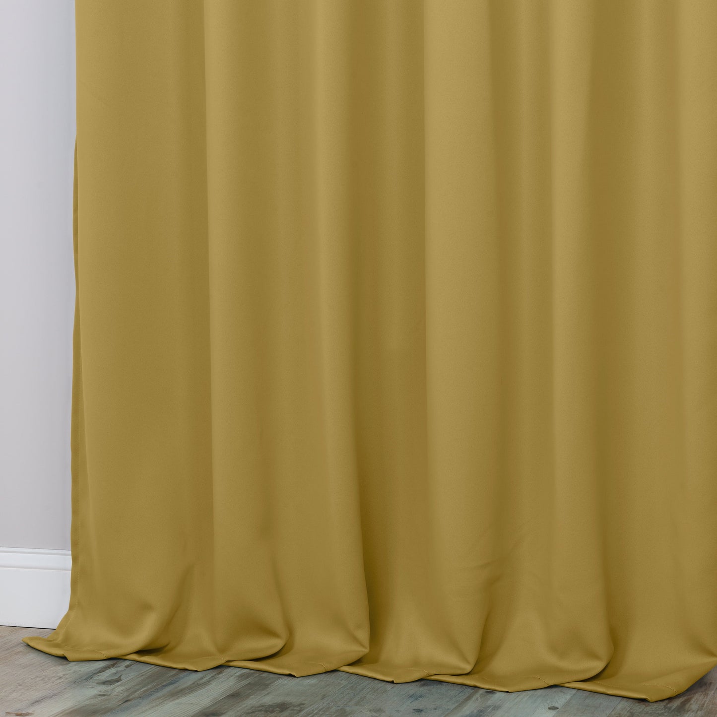 Classic Modern Solid Room Darkening Blackout Curtain Panels. Set of 2