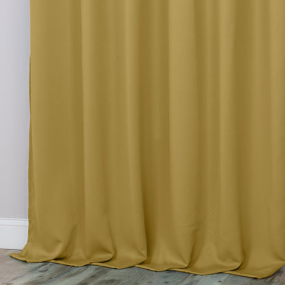 Classic Modern Solid Room Darkening Blackout Curtain Panels. Set of 2